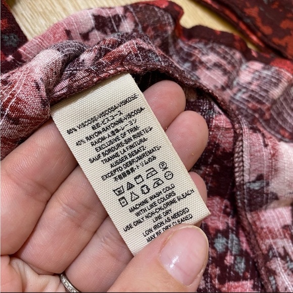 Free People All the Right Ruffles Rose Floral Berry Combo Romper - Picture 5 of 7